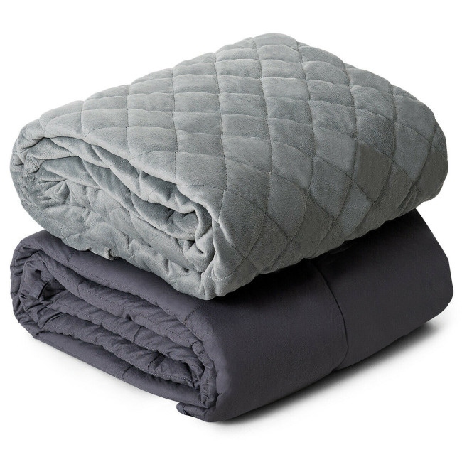 20 lbs 100 Cotton Weighted Blanket with Crystal Cover Bed Bath